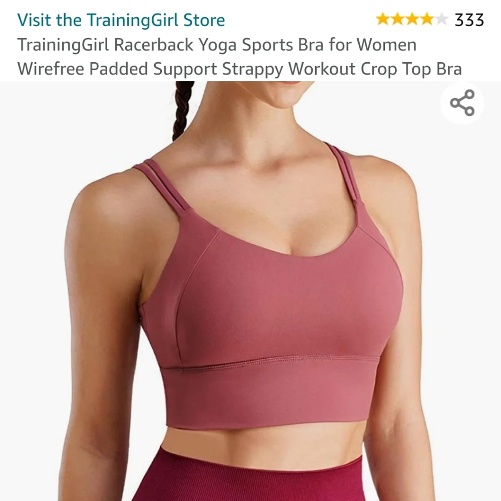 TrainingGirl Racerback Sports Bra - Picture 2 of 5